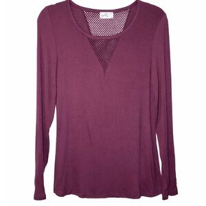 Glitz Women's Long Sleeve Purple Knit Top